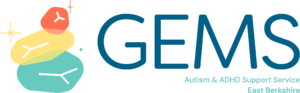 The logo for GEMS, the Berkshire East Autism and ADHD Support Service.